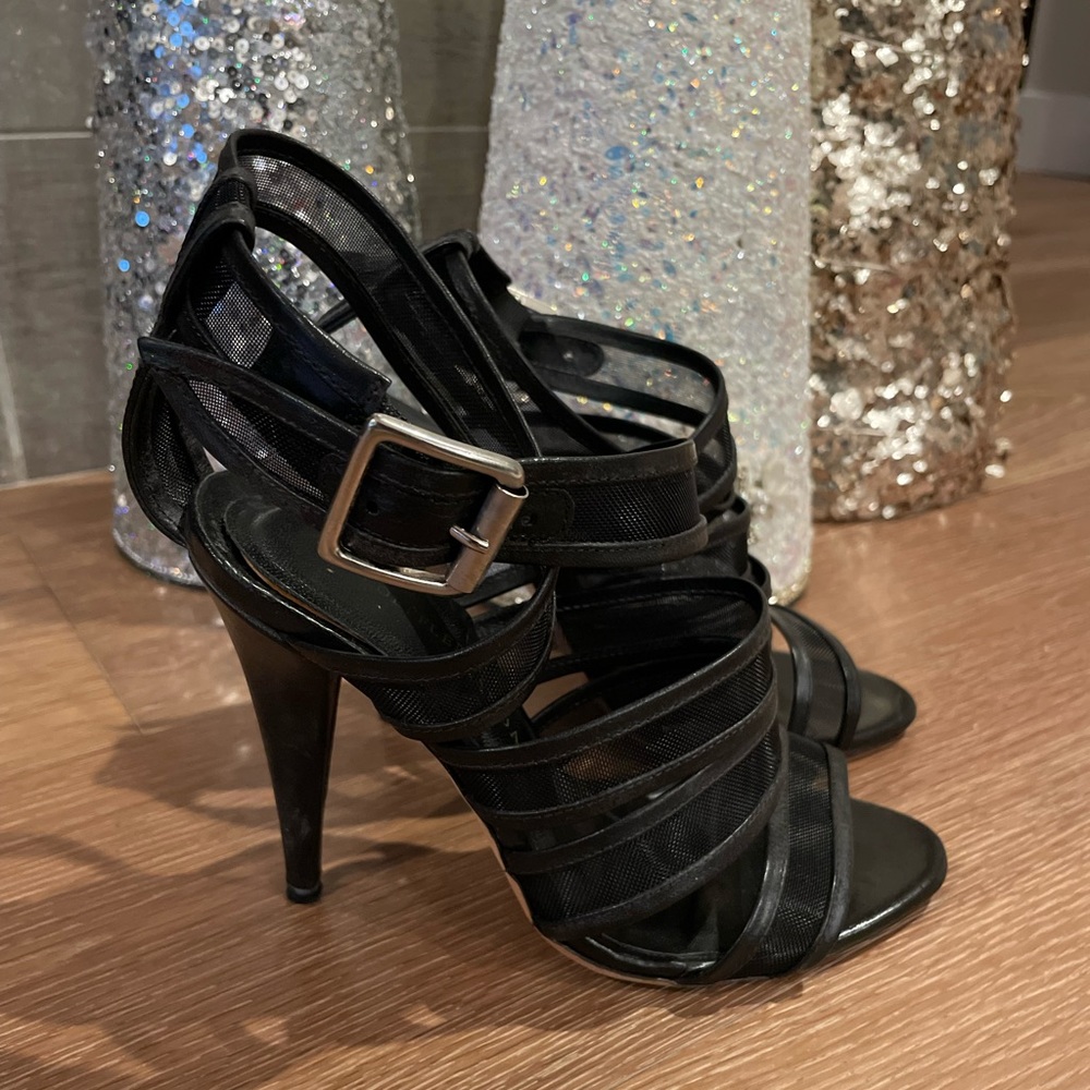 Loeffler Randall black strappy sandal